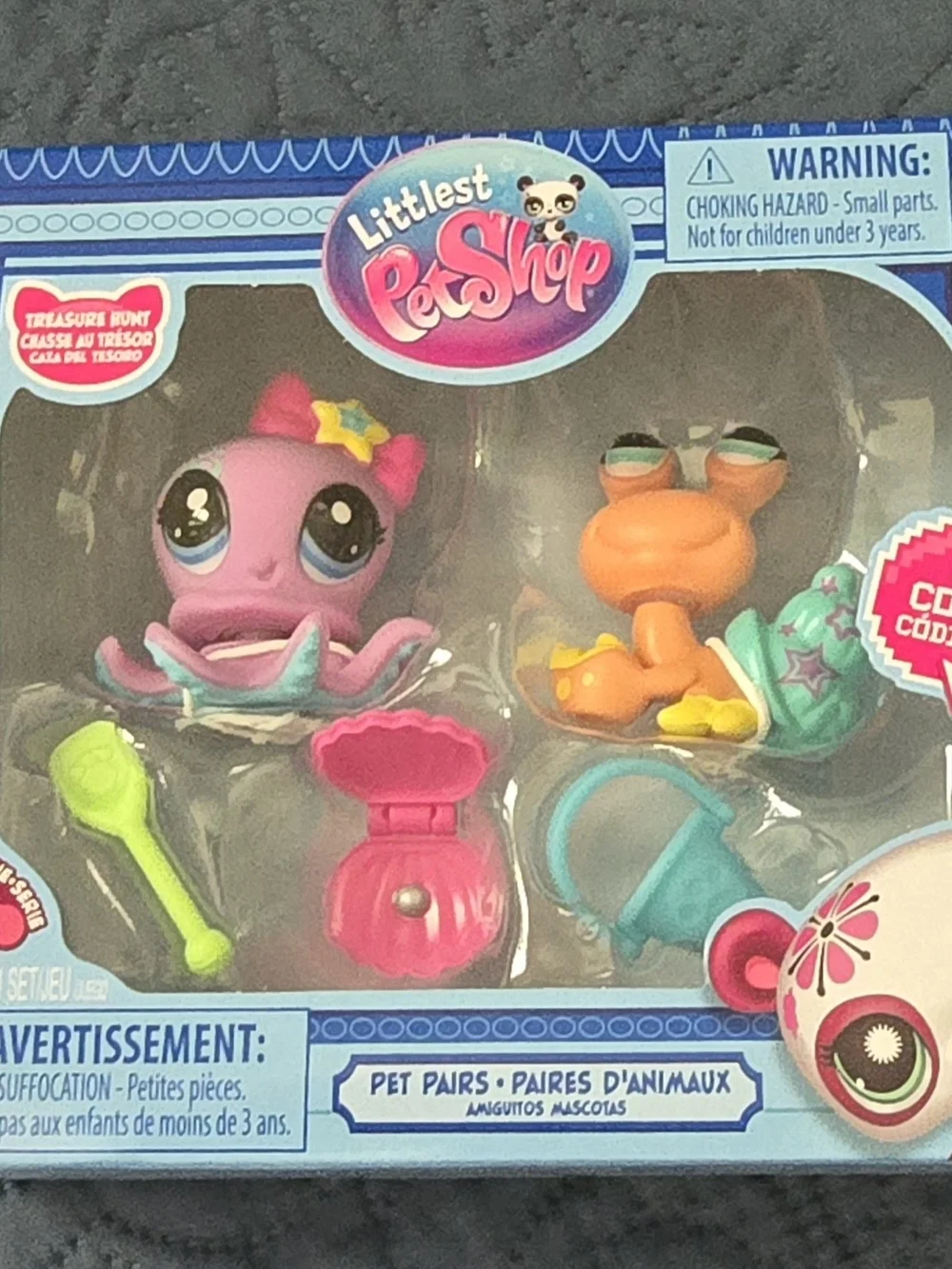 Littlest Pet Shop Octopus & Crab Playset - Pink, Purple, Orange, Teal
